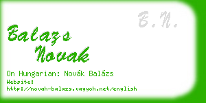 balazs novak business card