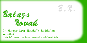 balazs novak business card